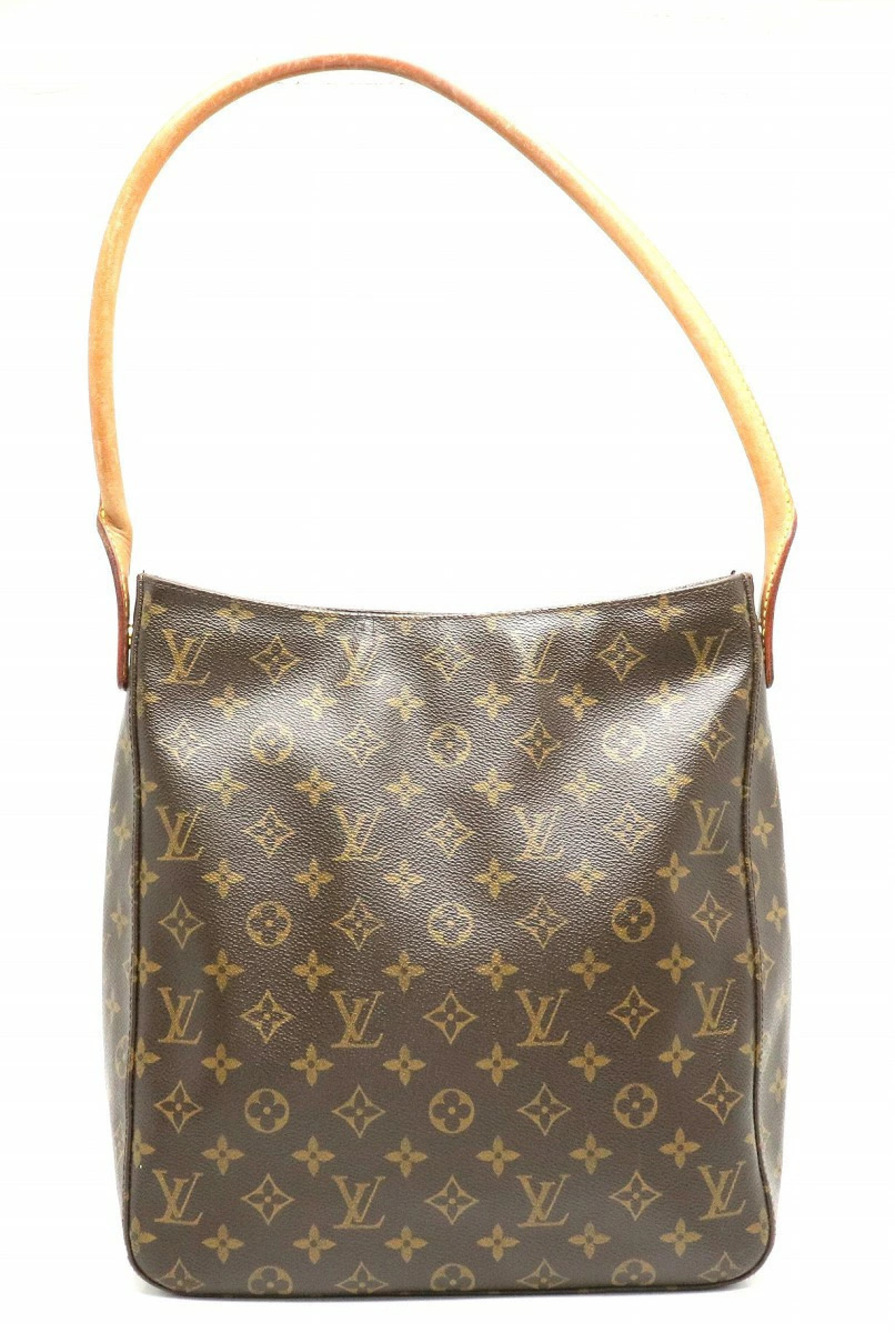 Louis Vuitton Monogram Looping One Semi Shoulder Bag Canvas Leather Brown